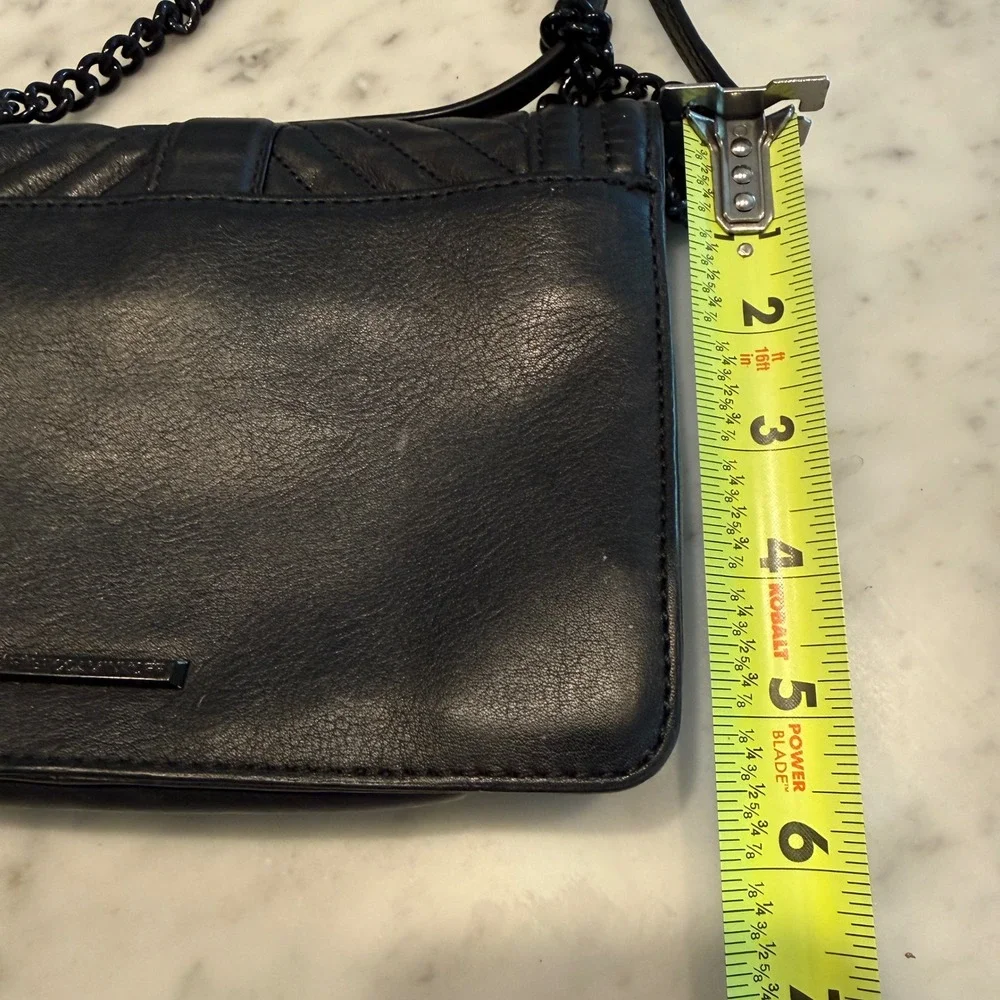 Rebecca Minkoff Small Love Crossbody Black Chevron Quilted Leather Bag